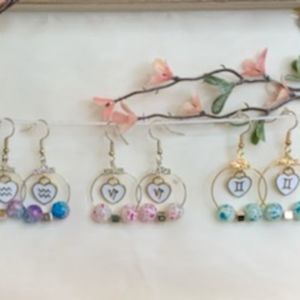 Zodiac sign earrings